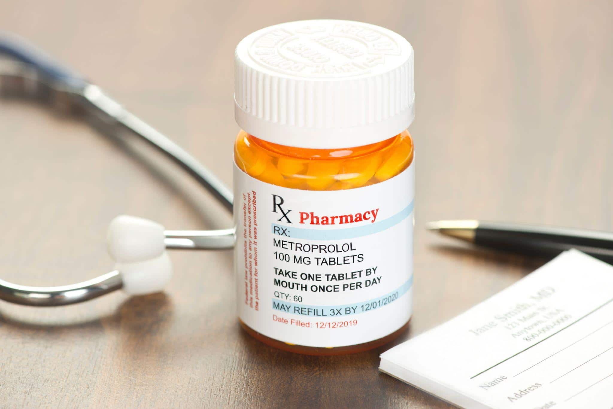Metoprolol bottle