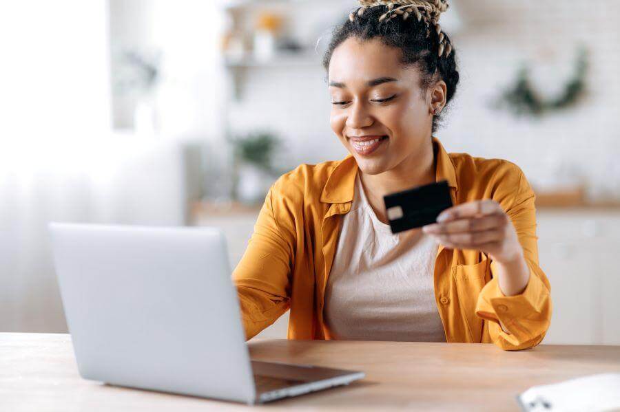 woman ordering medicine online